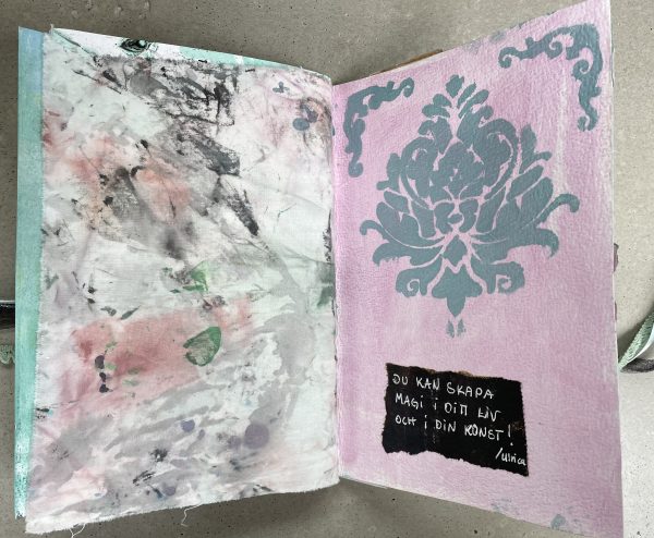 Art journal / konstdagbok Be free - Bild 7