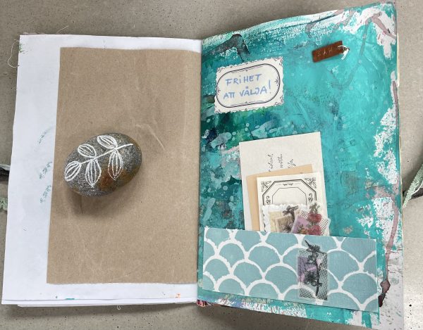 Art journal / konstdagbok Be free - Bild 6